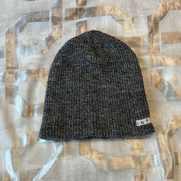 Neff Knit Beanie One Size Winter Cap Gray Outdoor Hat Warm Snowboard Skate Ski - Picture 7 of 7